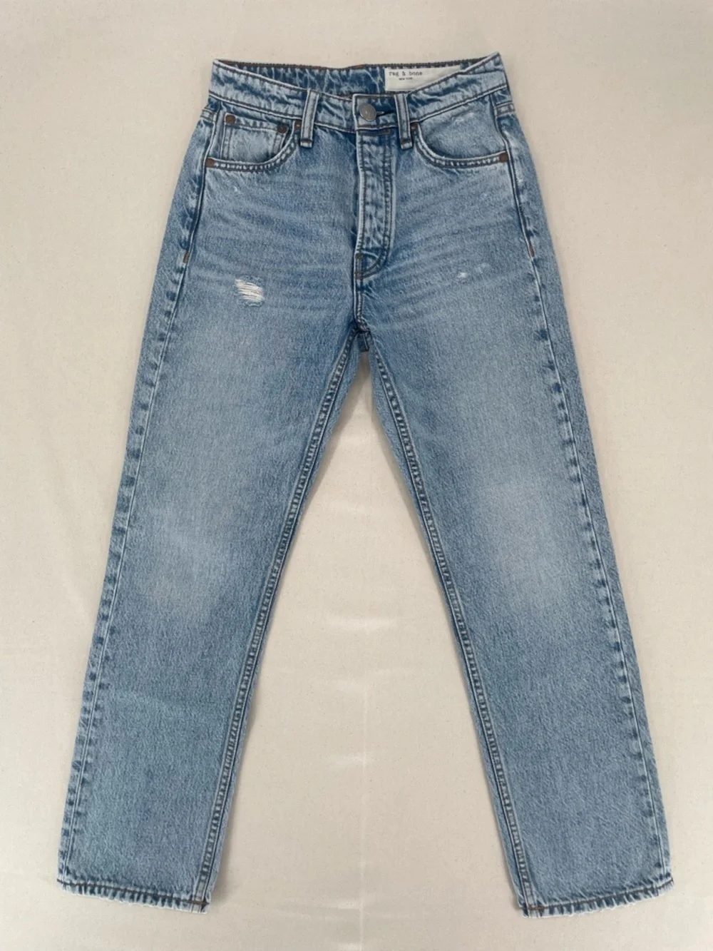 Rag & Bone Light Blue Straight Leg Jeans